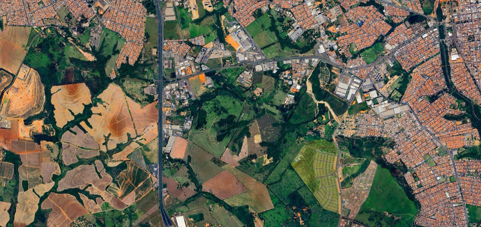 Vista aérea da região do empreendimento